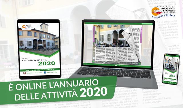 Pubblicato l’annuale libretto delle attività svolte nel 2020